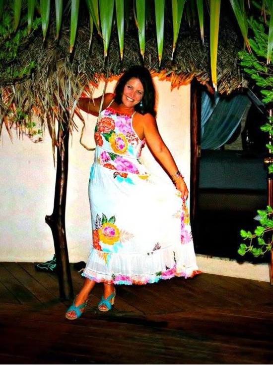 FARM Rio Dresses & Skirts - Floral White Tiered Maxi Dress with Pink & Orange Blooms